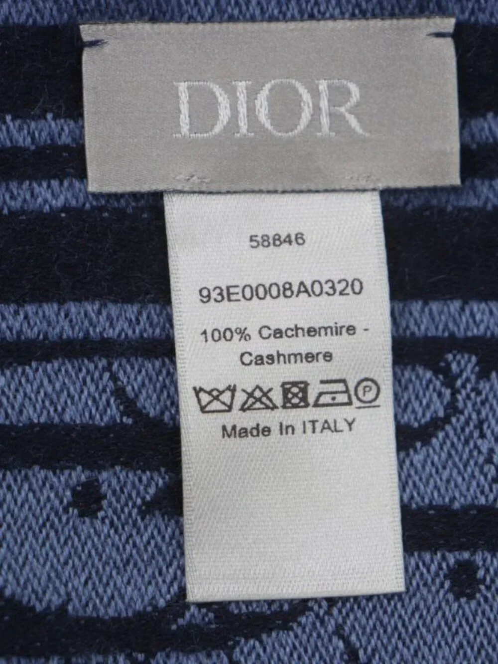 Dior Homme Cashmere Shawl Scarf with Fringe